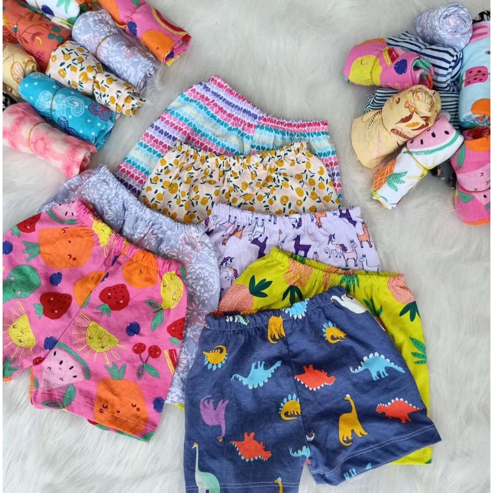 Sét 10 Quần chục đùi cotton cho bé trai bé gái - giao màu và hình ngẫu nhiên theo giới tính - 8-22kg