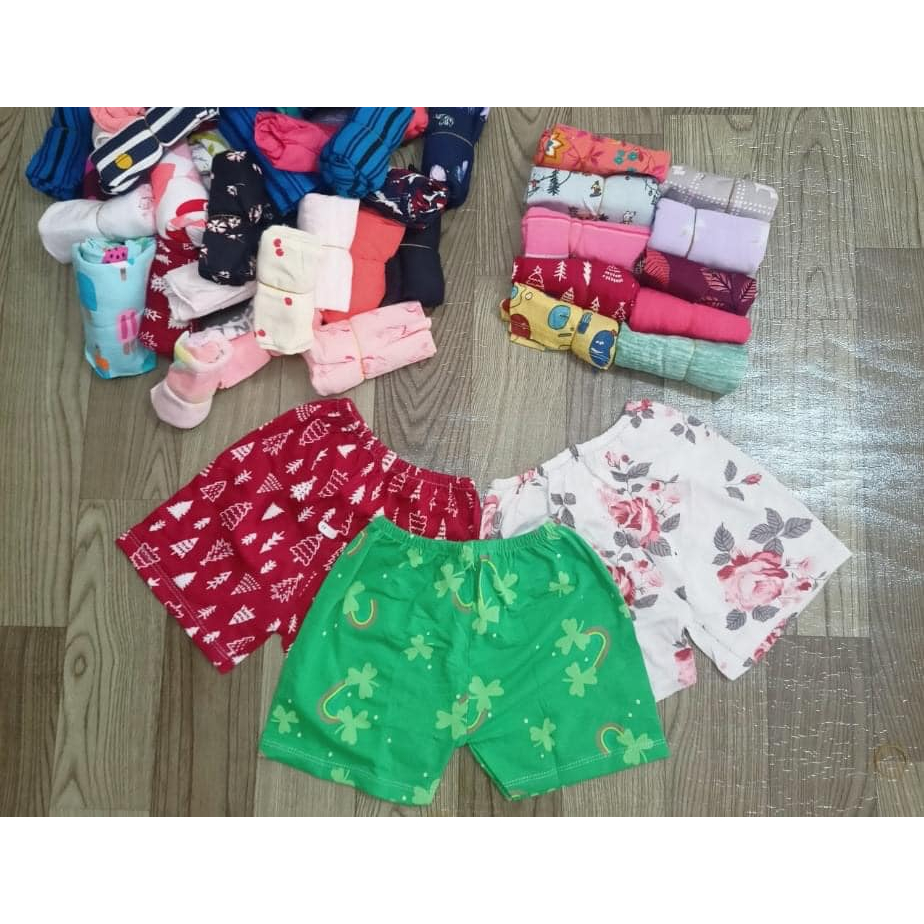 Sét 10 Quần chục đùi cotton cho bé trai bé gái - giao màu và hình ngẫu nhiên theo giới tính - 8-22kg