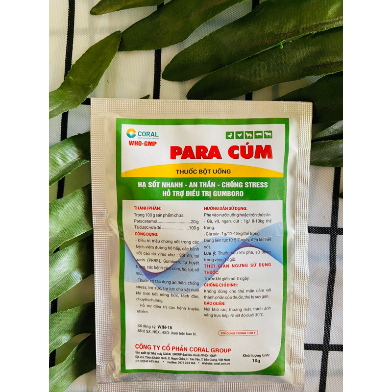 Para cảm cúm - Hạ sốt, an thần, giảm stress, chống nóng