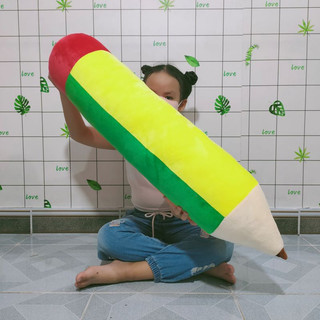 GỐI ÔM BÚT CHÌ CẦU VÒNG NGỦ SẮC SIZE LỚN