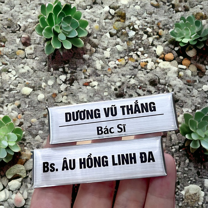 Bảng Tên Không Có LOGO - In Cố định