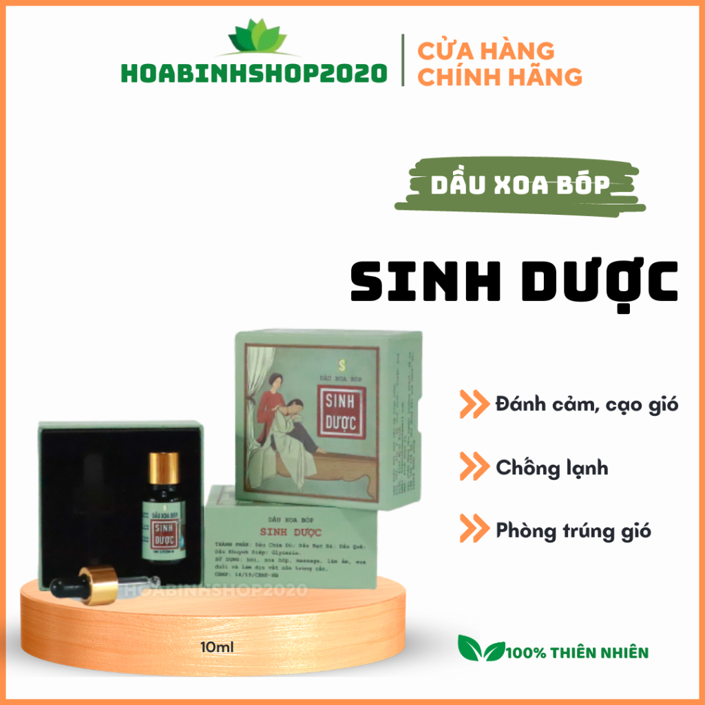 Dầu Xoa Bóp Sinh Dược - GIẢM ĐAU, THƯ GIÃN, LÀM ẤM, KỴ GIÓ