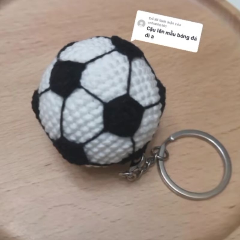 móc khóa bóng đá handmade
