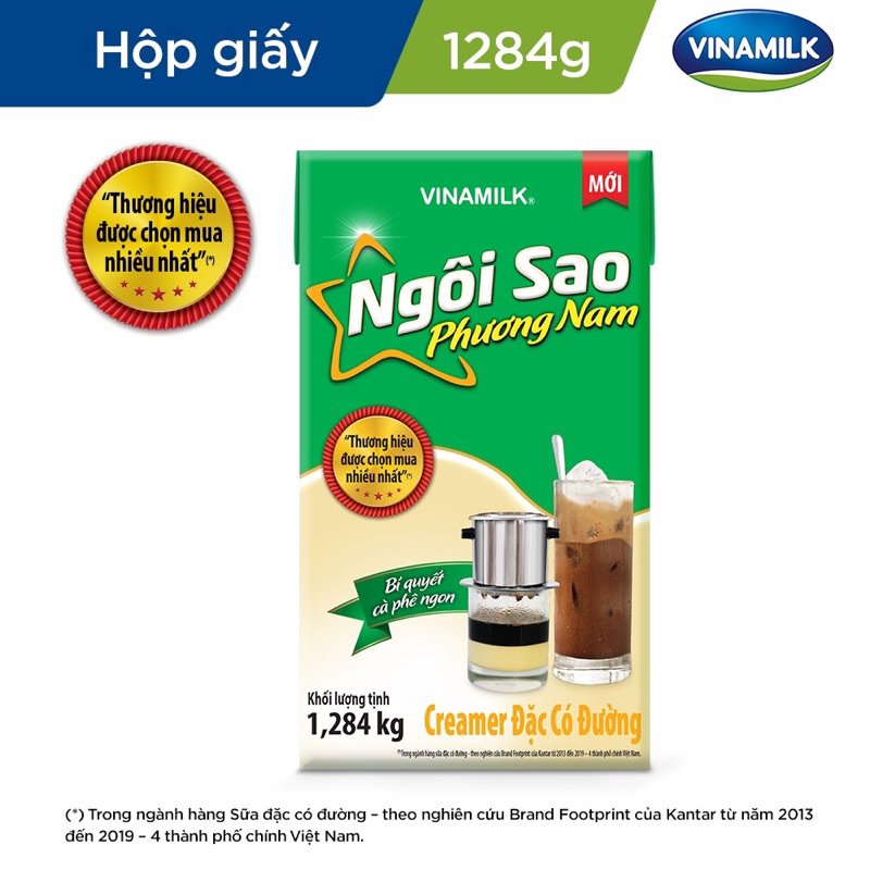 Sữa đặc Ngôi sao Phương Nam hộp giấy 1.284kg