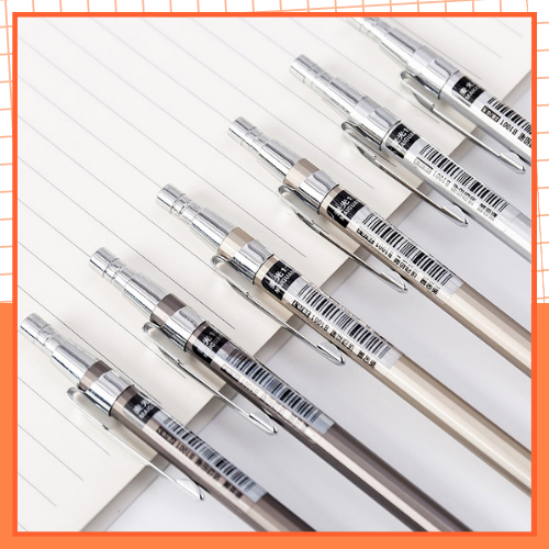 Bút Chì Bấm Bằng Kim Loại Ngòi 0.5mm MEKI Dành Cho Học Sinh, Vỏ Kim Loại Không Gỉ