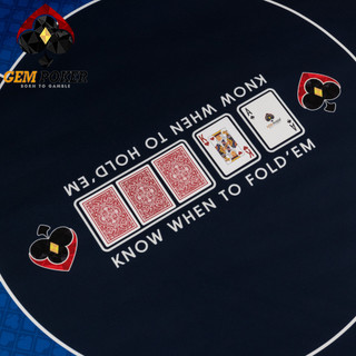 THẢM TRÒN TEXAS POKER GEM BLUE® CAO CẤP