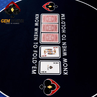 THẢM TRÒN TEXAS POKER GEM BLUE® CAO CẤP