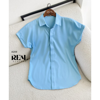 Sơ Mi Công Sở Cánh Dơi Blue_REAL