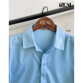 Sơ Mi Công Sở Cánh Dơi Blue_REAL