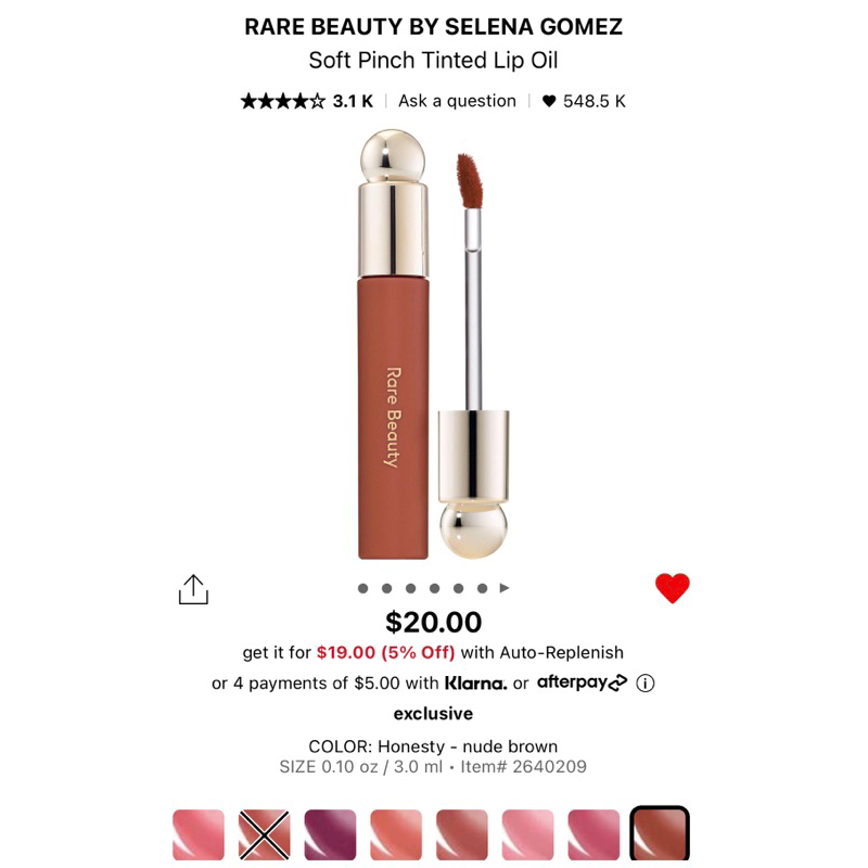 Son bóng Soft Pinch Tinted Lip Oil