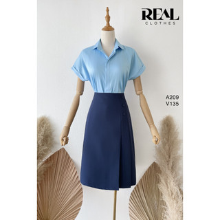 Sơ Mi Công Sở Cánh Dơi Blue_REAL