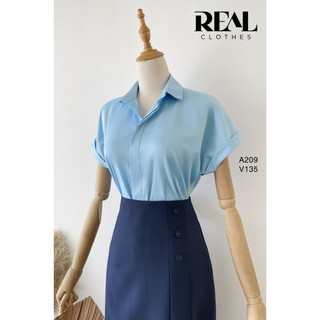 Sơ Mi Công Sở Cánh Dơi Blue_REAL