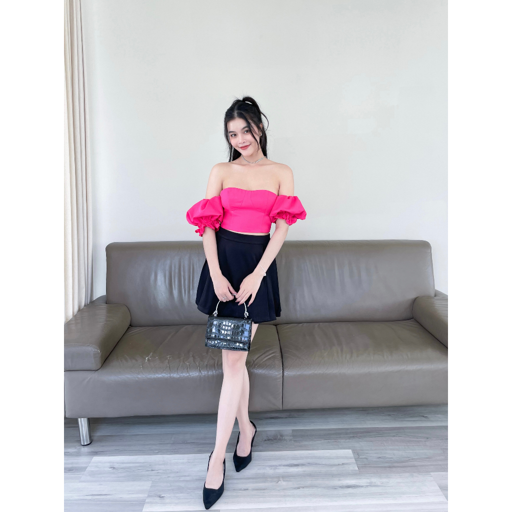 Áo Croptop Thiết Kế Trễ Vai RITTA TOP - GOÛT DE JUN