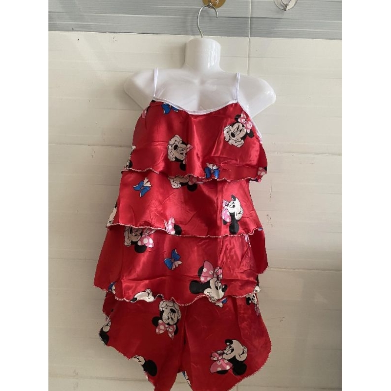 Đồ Bộ Lụa 2 Dây Mặc Nhà, Ra Đường Siêu Đáng Yêu