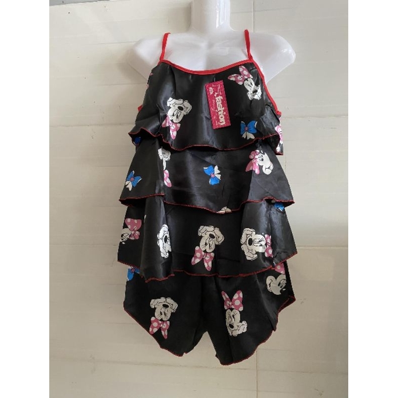 Đồ Bộ Lụa 2 Dây Mặc Nhà, Ra Đường Siêu Đáng Yêu