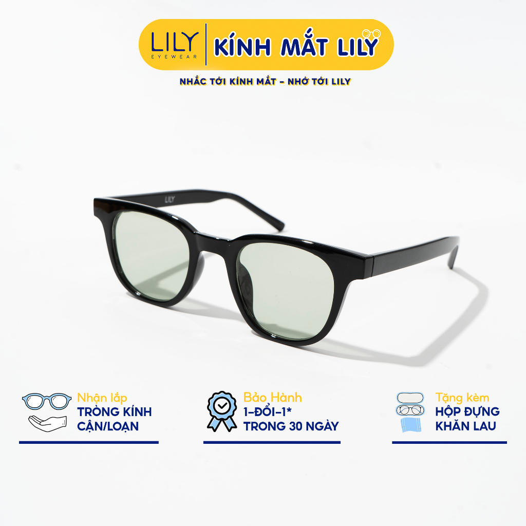 Kính mát hè nam nữ LILYEYEWEAR chống tia UV400 gọng chắc chắn kiểu dáng phong cách màu sắc thời trang 2347