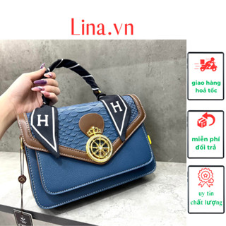  Túi xách nữ cầm tay đeo chéo Bailinniao A14 Xanh size 22 