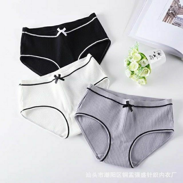 Combo 10 quần lót nữ cotton cute viền nơ co dãn mềm mịn BONBIKINI