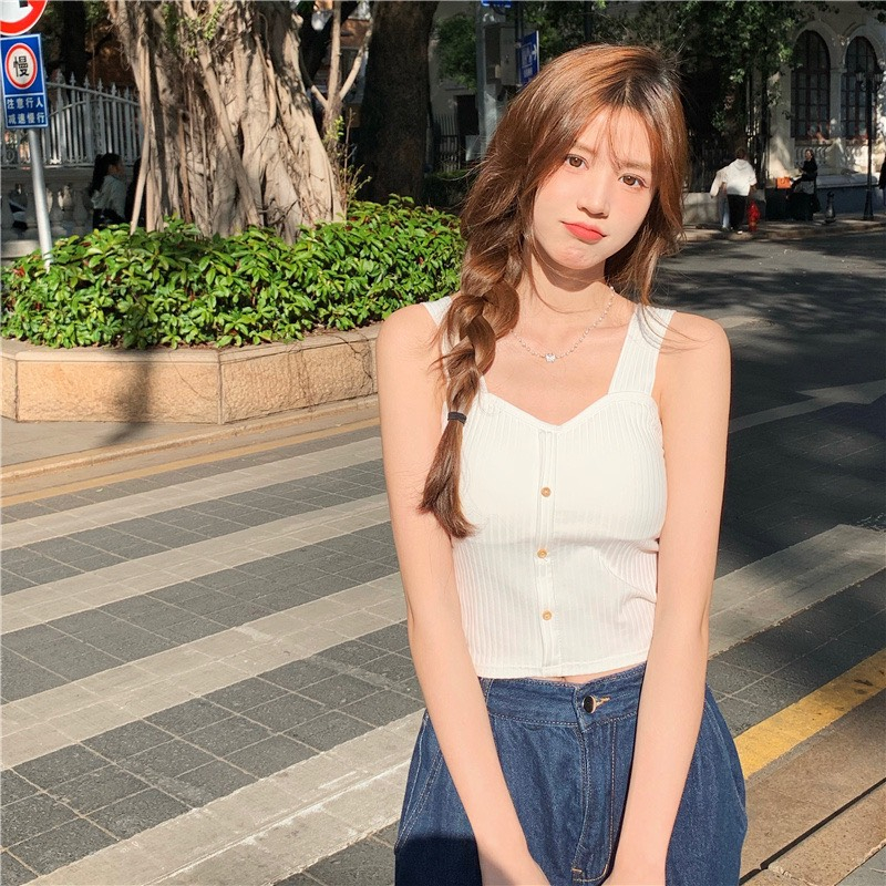 Áo Bra Nữ Hai Dây Bản To Đính Khuy Thời Trang N53 Hot