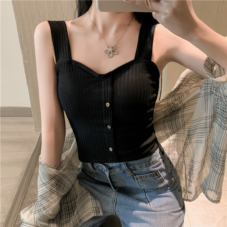 Áo Bra Nữ Hai Dây Bản To Đính Khuy Thời Trang N53 Hot