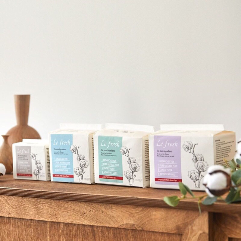 Băng vệ sinh thuần chay LE FRESH NATURAL BLOSSOM Hàn Quốc cao cấp