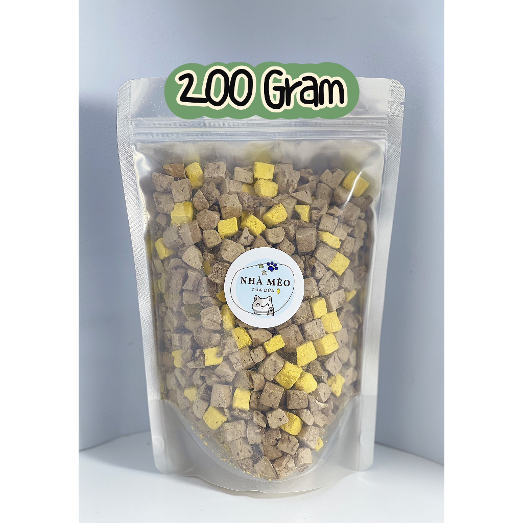 Gan mix trứng sấy khô, Thịt sấy khô cho chó mèo, giúp tiêu búi lông, hỗ trợ tiêu hoá, giảm rụng lông