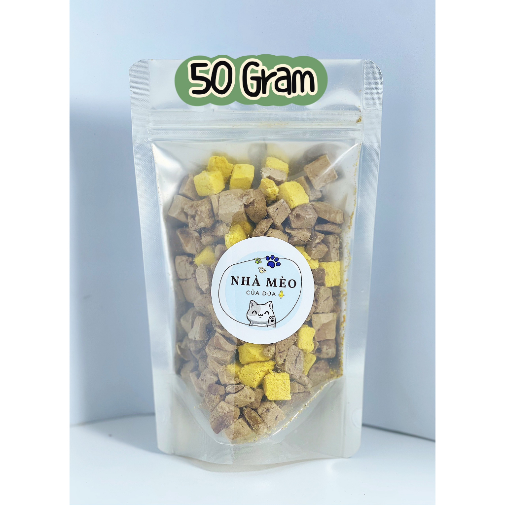 Gan mix trứng sấy khô, Thịt sấy khô cho chó mèo, giúp tiêu búi lông, hỗ trợ tiêu hoá, giảm rụng lông