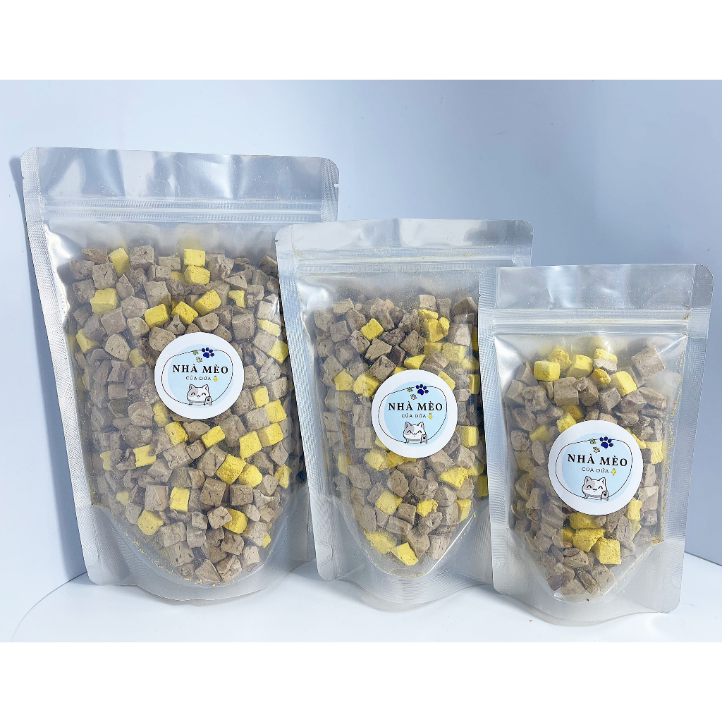 Gan mix trứng sấy khô, Thịt sấy khô cho chó mèo, giúp tiêu búi lông, hỗ trợ tiêu hoá, giảm rụng lông