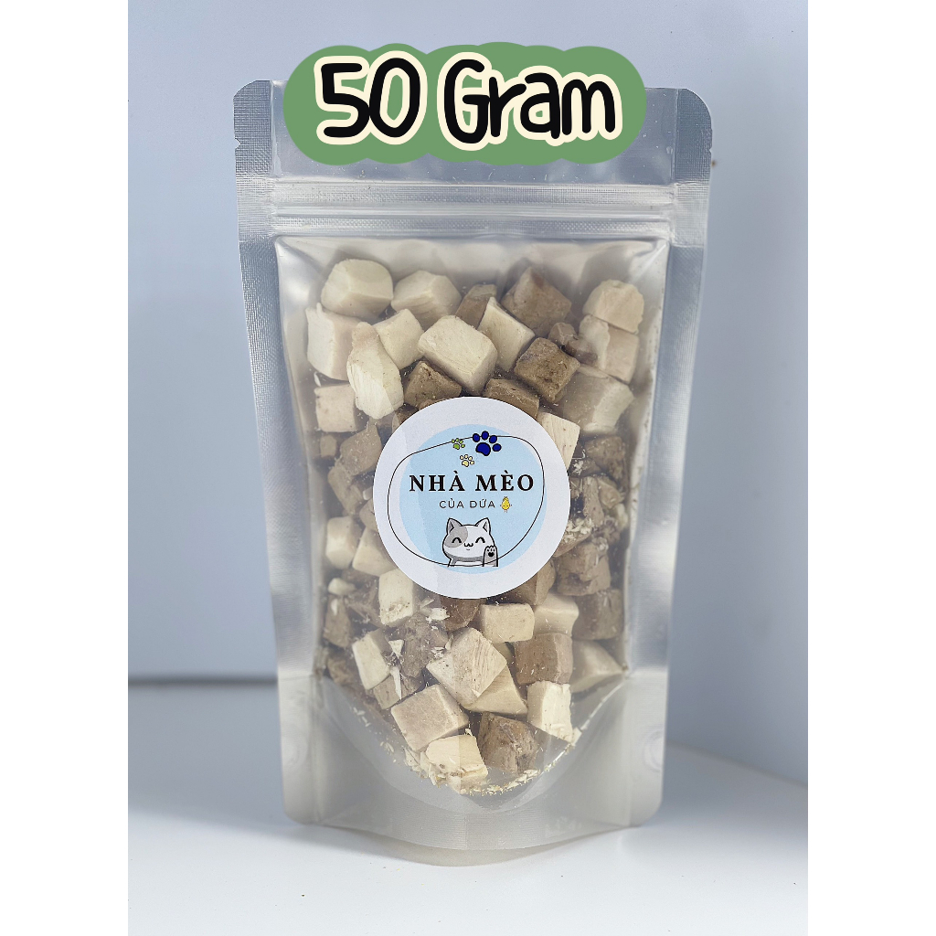 Gói Mix gà gan sấy lạnh, hỗ trợ tiêu hoá, giảm mùi phân, nước tiểu