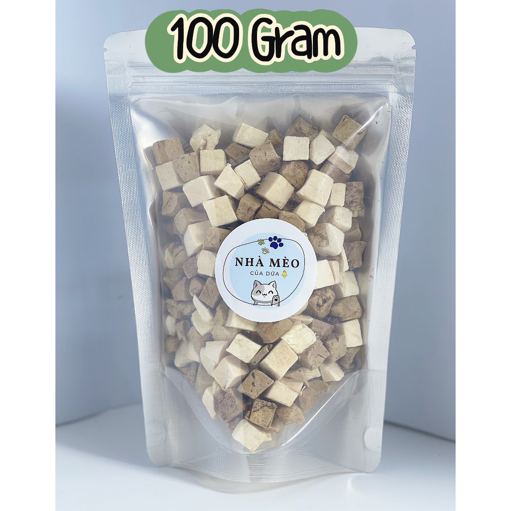Gói Mix gà gan sấy lạnh, hỗ trợ tiêu hoá, giảm mùi phân, nước tiểu
