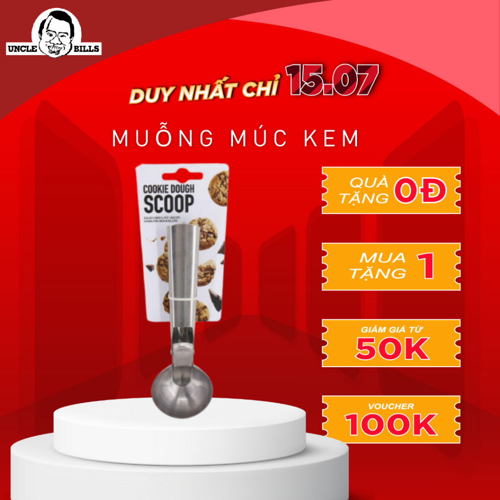 Muỗng múc kem Uncle Bills KA0816 thép không gỉ đa dụng