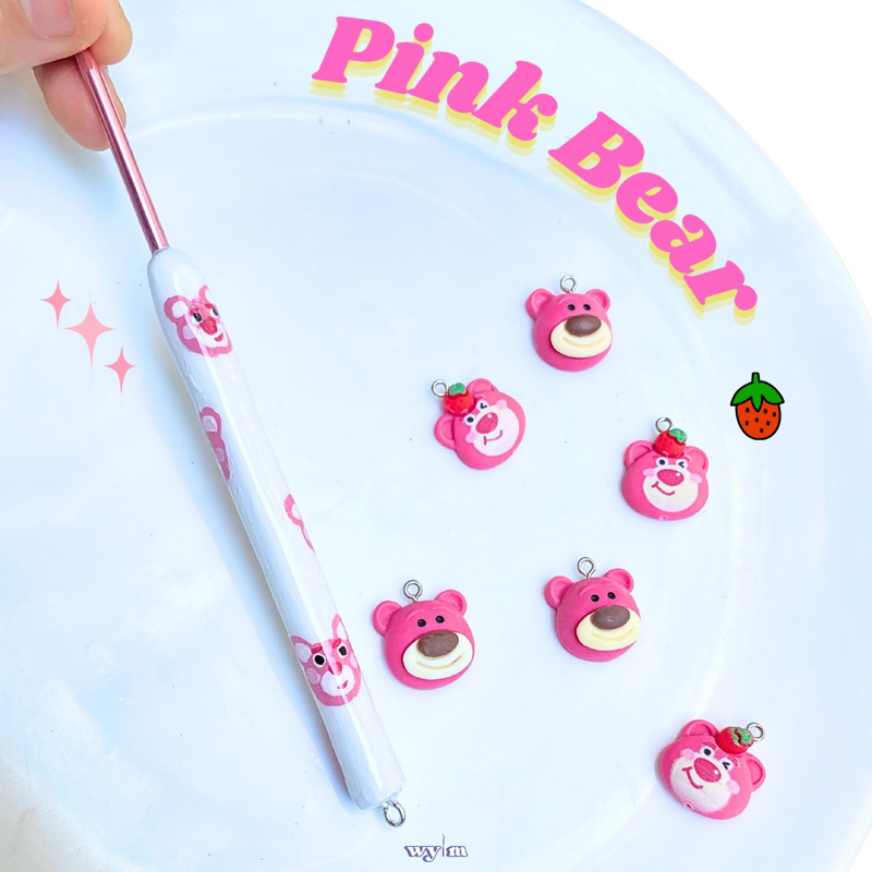 Pink bear |Gấu dâu| - kim móc len handmade by @wylm