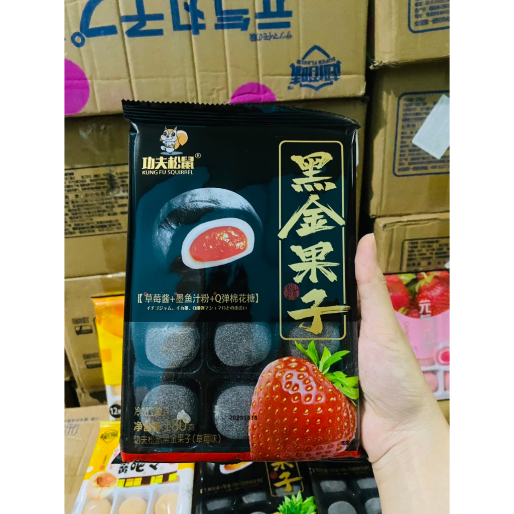 Mochi khay nhân mứt hoa quả Đài Loan gói 180g gồm 12 cái