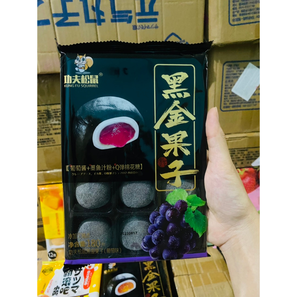Mochi khay nhân mứt hoa quả Đài Loan gói 180g gồm 12 cái