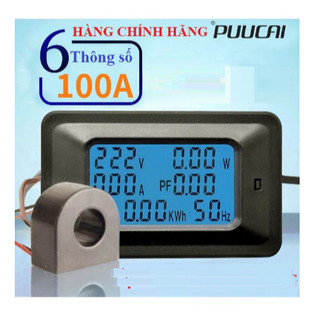 Công tơ điện tử đồng hồ điện thiết bị đo công suất 6 thông số 100a 220v - hàng chính hãng