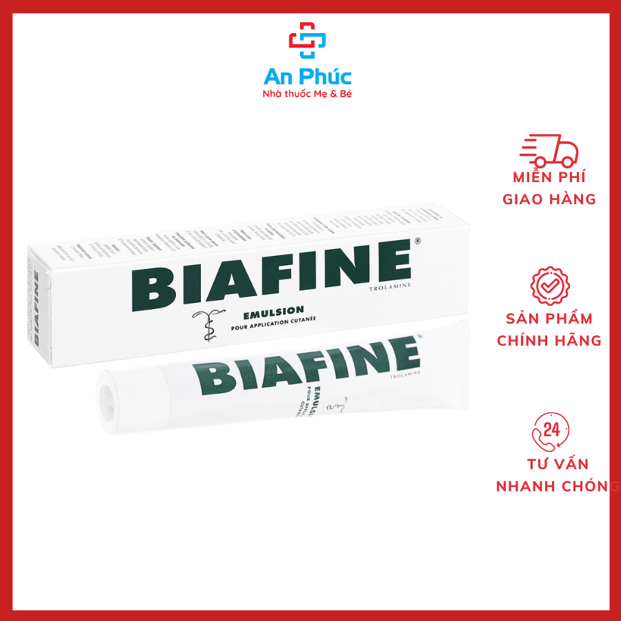 Kem bôi Bỏng Phỏng BIAFINE Tuýp 46.5g , Giúp  ngăn việc lan rộng vết bỏng, hạn chế bị tổn thương rộp, phòng tránh nhiễm