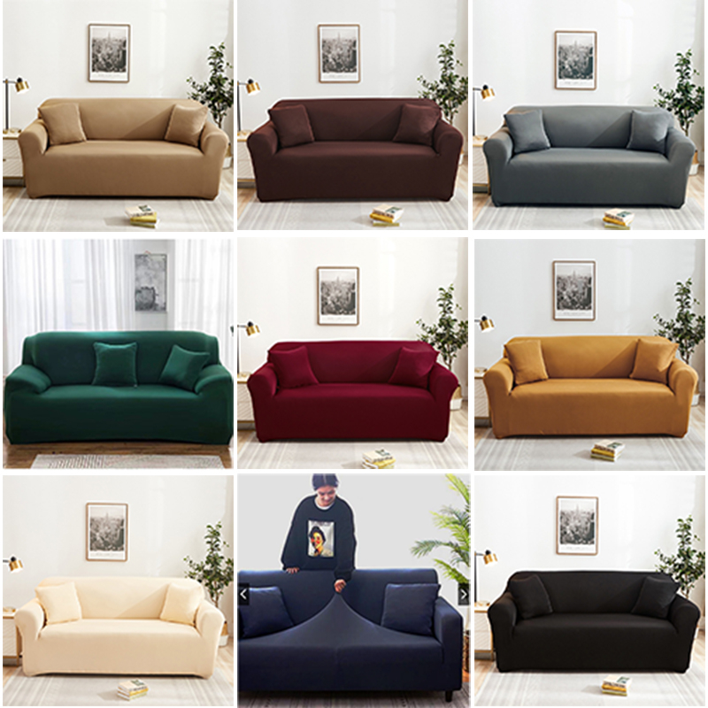 VẢI GA BỌC GHẾ SOFA màu trơn sang trọng tự bọc tại nhà（Ghế sofa kiểu L cũng có thể được sử dụng）