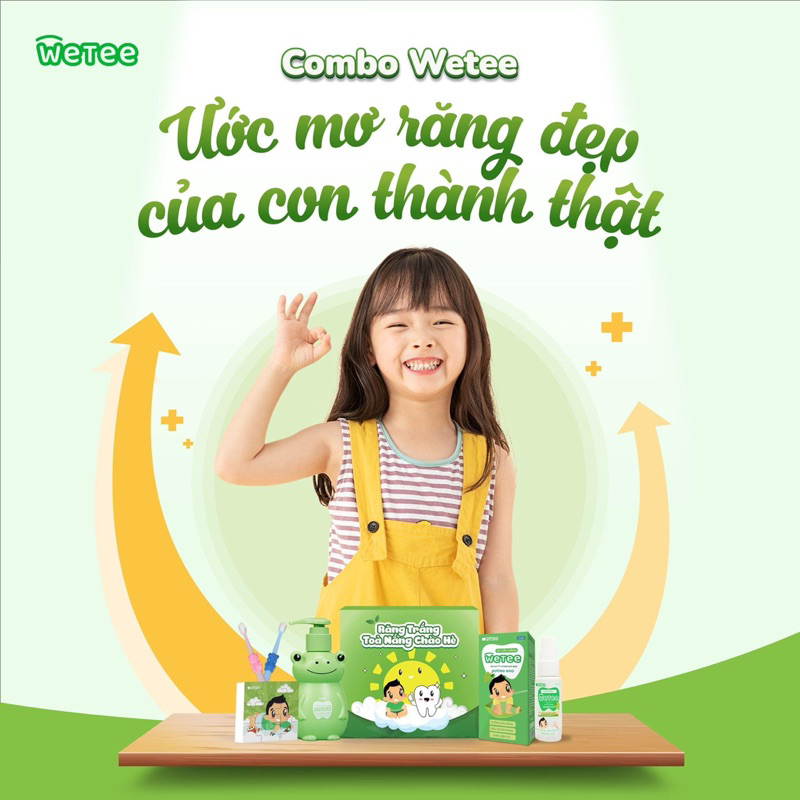 Gel Đánh Răng Wetee Cho Bé Thiết Kế Hình Ếch Dễ Thương 100ml, an toàn bé có thể nuốt đc
