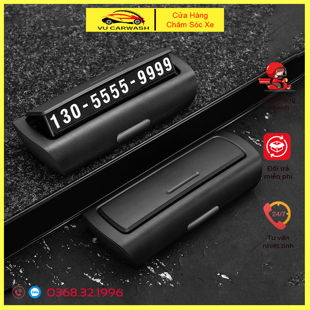 Bảng ghi số điện thoại YumCho sang trọng để trên taplo xe Ô tô