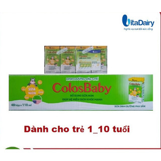 Combo 24 hộp và 48 hộp sữa pha sẵn colosbaby 110ml