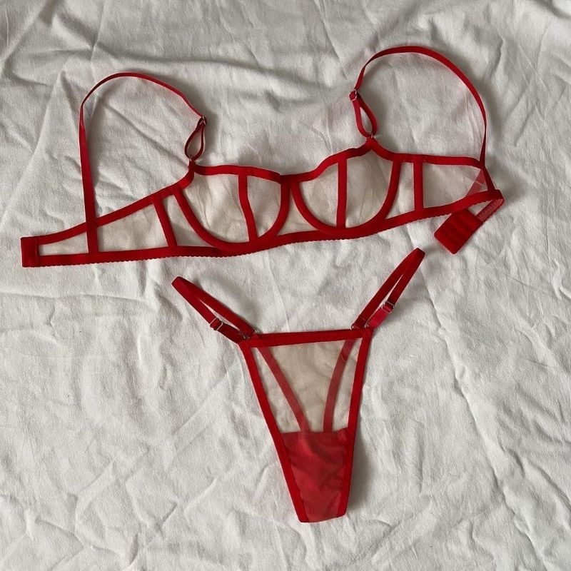 Bộ đồ lót xuyên thấu sexy có gọng