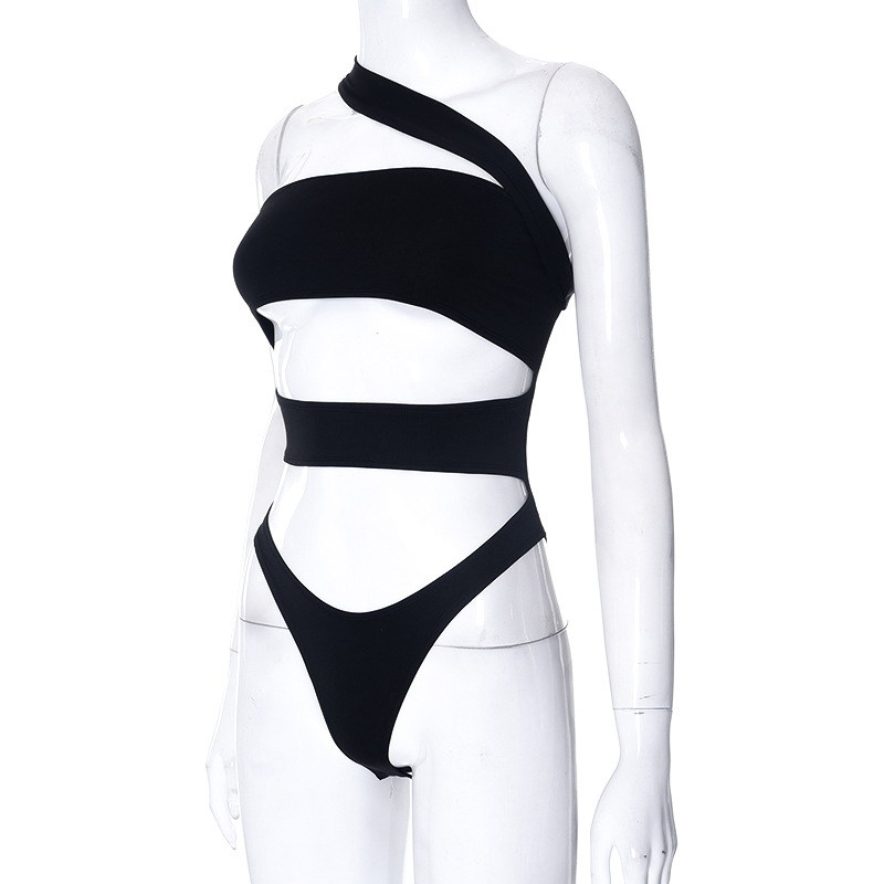 Bodysuit Cut Out Phong Cách Sexy Quyến Rũ, Áo Liền Thân Chất Liệu Thun Cắt Xẻ