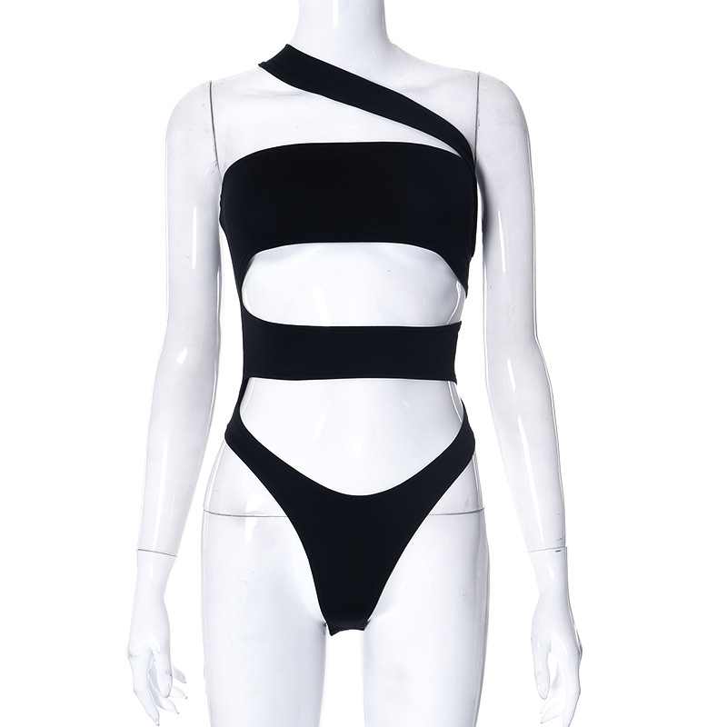 Bodysuit Cut Out Phong Cách Sexy Quyến Rũ, Áo Liền Thân Chất Liệu Thun Cắt Xẻ