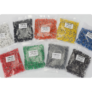   Túi 1000 cái  Đầu cos pin rỗng đầu cos kim rỗng thông dùng cho dây điện từ 0.5mm2 - 10mm2. 