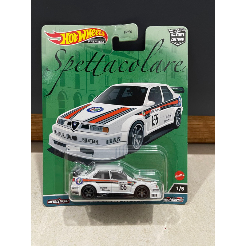 Xe mô hình đồ chơi bánh cao su Hotwheels 1:64 PREMIUM - SPETTACOLARE - Alfa Romeo 155 V6 Ti