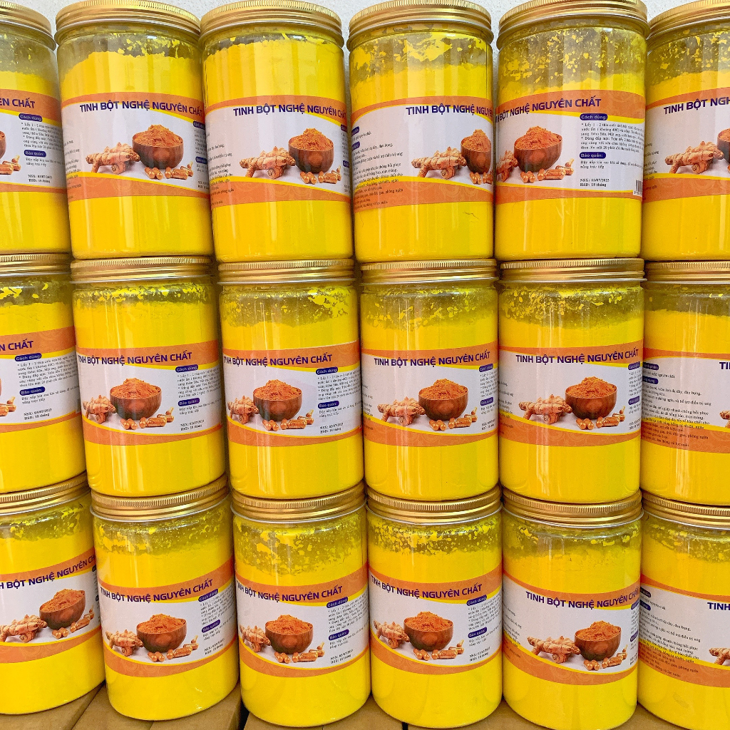 Tinh bột nghệ đỏ nguyên chất 100%, tinh bột nghệ đắp mặt nạ đẹp da, tốt cho dạ dày hộp 500G-TBN