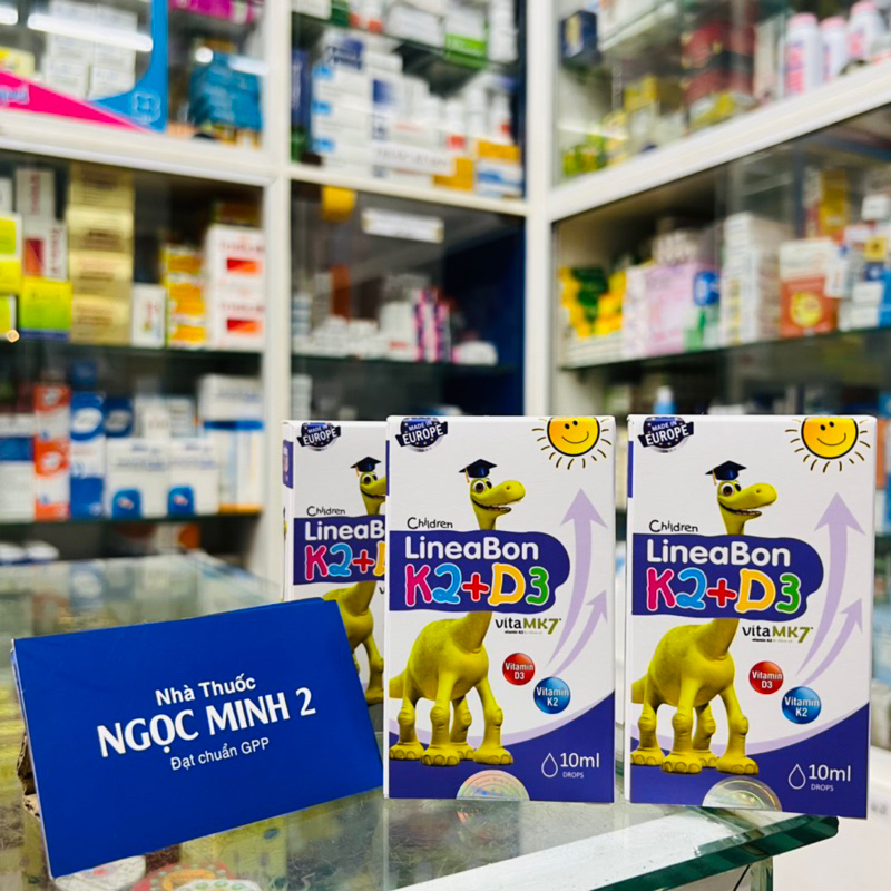 ✅ LINEABON K2+D3 Cung cấp VITAMIN cho bé Chai 10ml Vitamin D3 K2