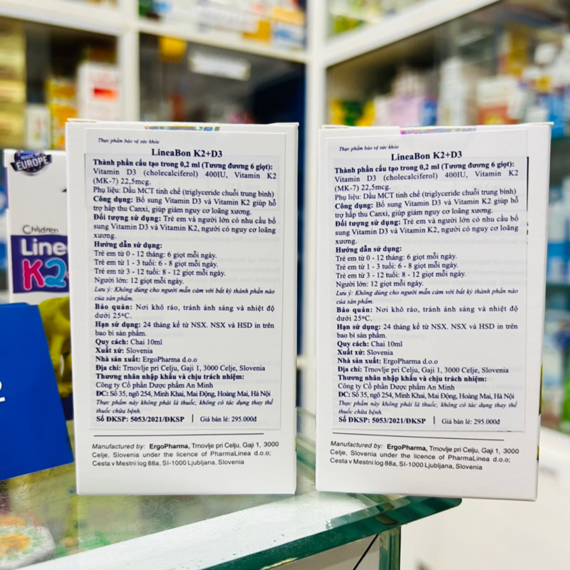 ✅ LINEABON K2+D3 Cung cấp VITAMIN cho bé Chai 10ml Vitamin D3 K2