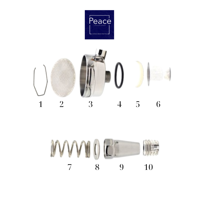 Tay cầm pha trà sử dụng cho máy pha cà phê phù hợp 58mm, tay pha trà cán nhựa ABS PEACE COFFEE