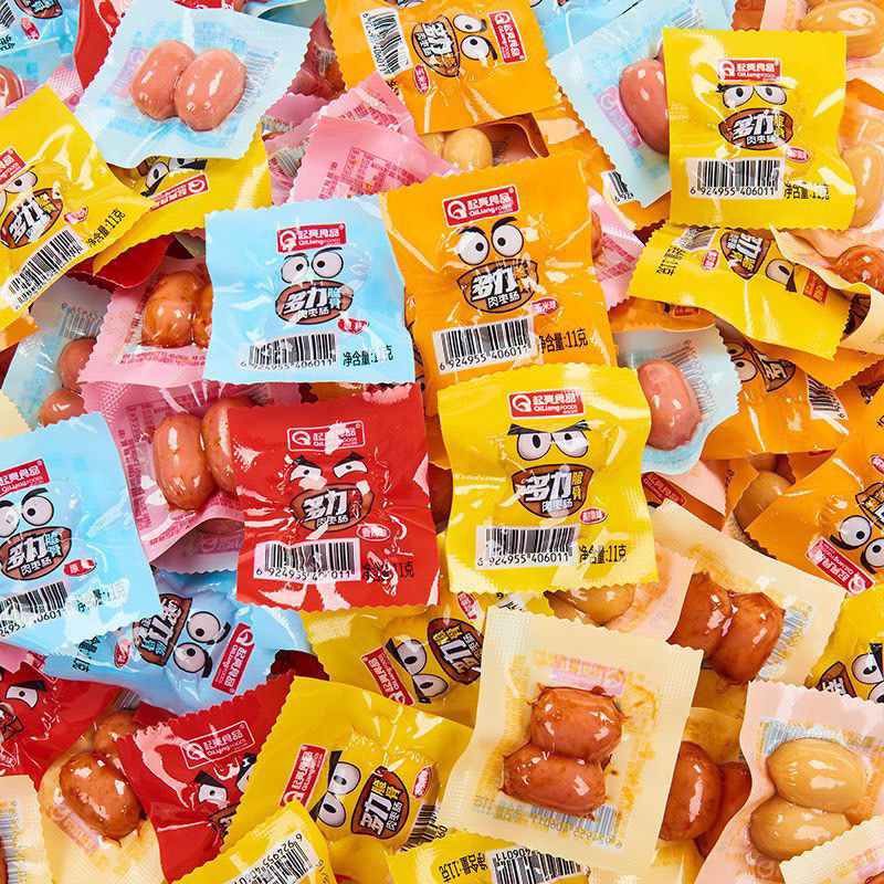 Xúc xích 2 viên gia vị xúc xích Tứ Xuyên túi 50 cái_Tấn Hưng Store chuyên sỉ